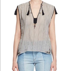 Isabel Marant judith embroidered striped top L